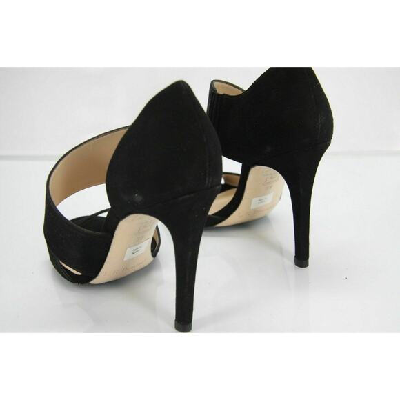 LK Bennett Black Suede Agnes Ankle Strap Sandals size 37 High Heels - Picture 3 of 10